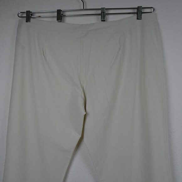 Eileen Fisher Slim Ankle Pants Women's Plus Size 3X Ivory Washable Stretch Crepe - Picture 8 of 12
